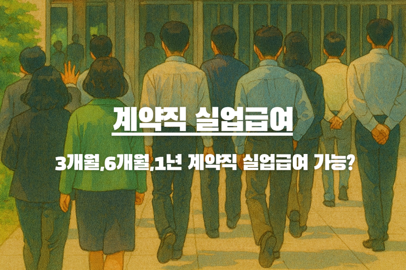계약직 실업급여 조건부터 서류, 신청까지 총정리: 3개월, 6개월, 1년 계약직 실업급여 가능할....