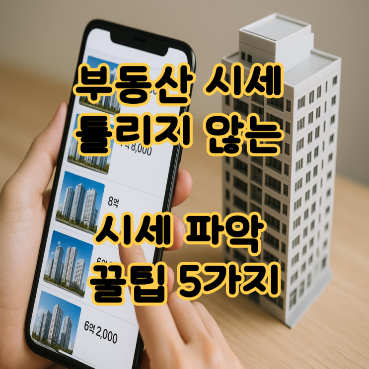  부동산 시세, 틀리지 않는 시세 파악 꿀팁 5가지