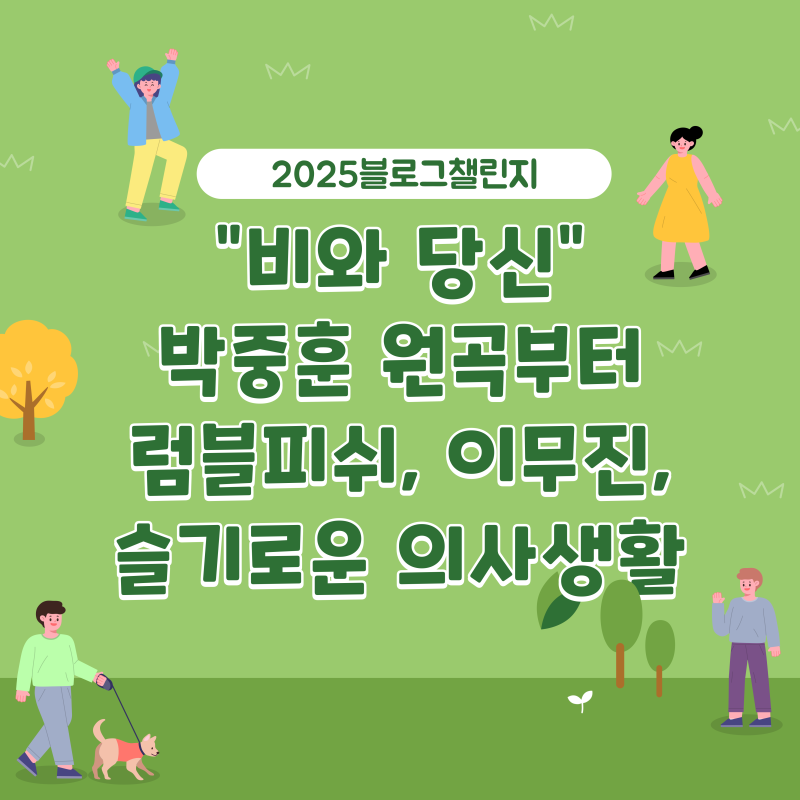 비와 당신, 박중훈 원곡부터 럼블피쉬, 이무진, 슬기로운 의사생활까지