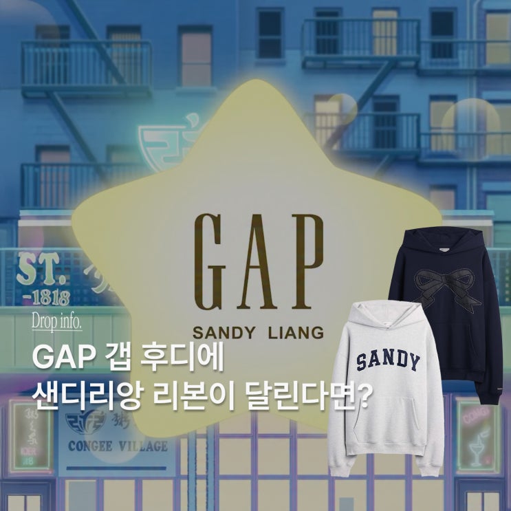  일반 후디가 아님.. 갭 x 샌디리앙 콜라보임..