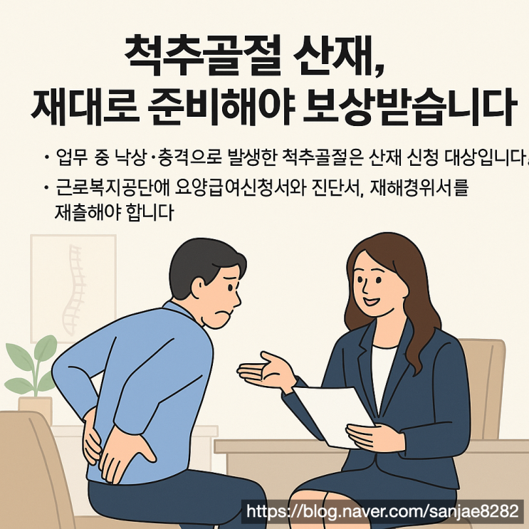  현장에서 허리 다쳤다면? 척추골절 산재 보상 이렇게 준비하세요