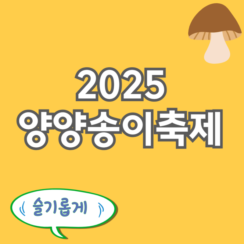 양양송이축제날짜 일정 초대가수 장민호 프로그램 기본정보 2025