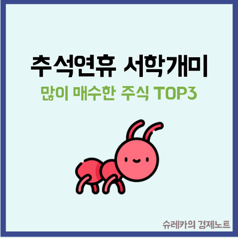  추석 연휴 간 서학개미 미국주식 순매수 상위 TOP3