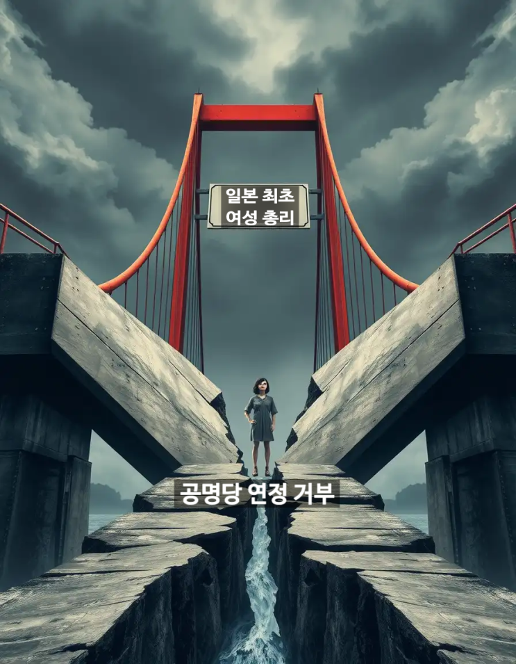 일본 '최초 여성 총리' 빨간불: <b>공명당</b> 충격적인 '자민당 결별... 