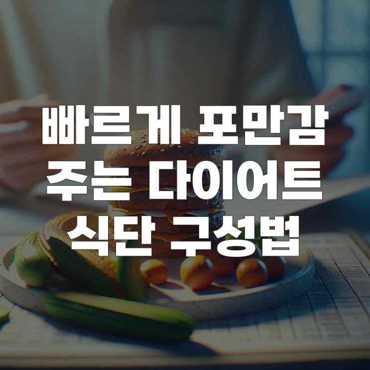  살빼야하는데 계속 배고프네... 빠르게 포만감 주는 다이어트 식단 구성법