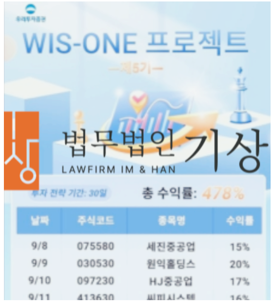  우리투자증권 사칭 공모주 청약 사기 리딩방 대처 성공사례