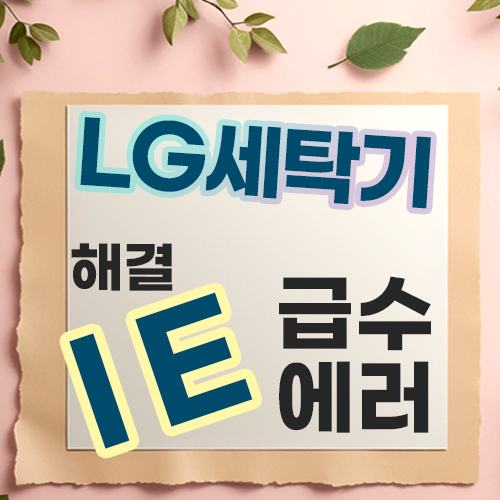  엘지 세탁기 IE 에러 해결방법