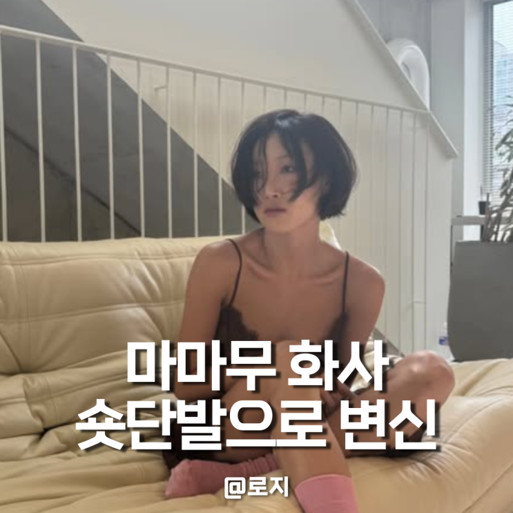  마마무 화사 숏단발 짧은단발 헤어스타일 파격 변신