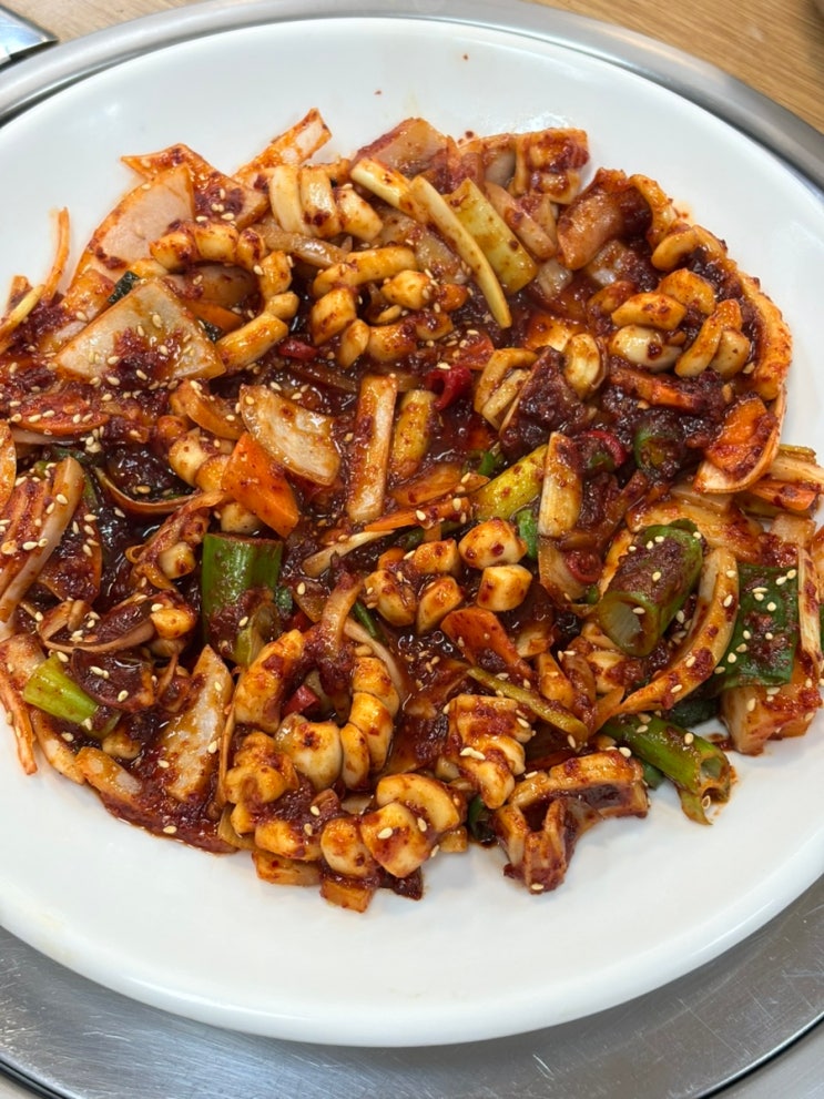  포항연일맛집 한식 전문점 연일한정식 오징어볶음