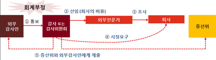  ｢회계부정 조사제도｣ 가이드라인 개선(포렌식)(50억 이상 회계부정은 반드시 내부감사기구 통보 등)