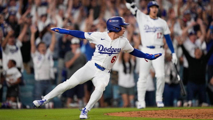 김혜성, <b>다저스 NLCS</b> 진출 견인…끝내기 득점으로 2년 연속... 