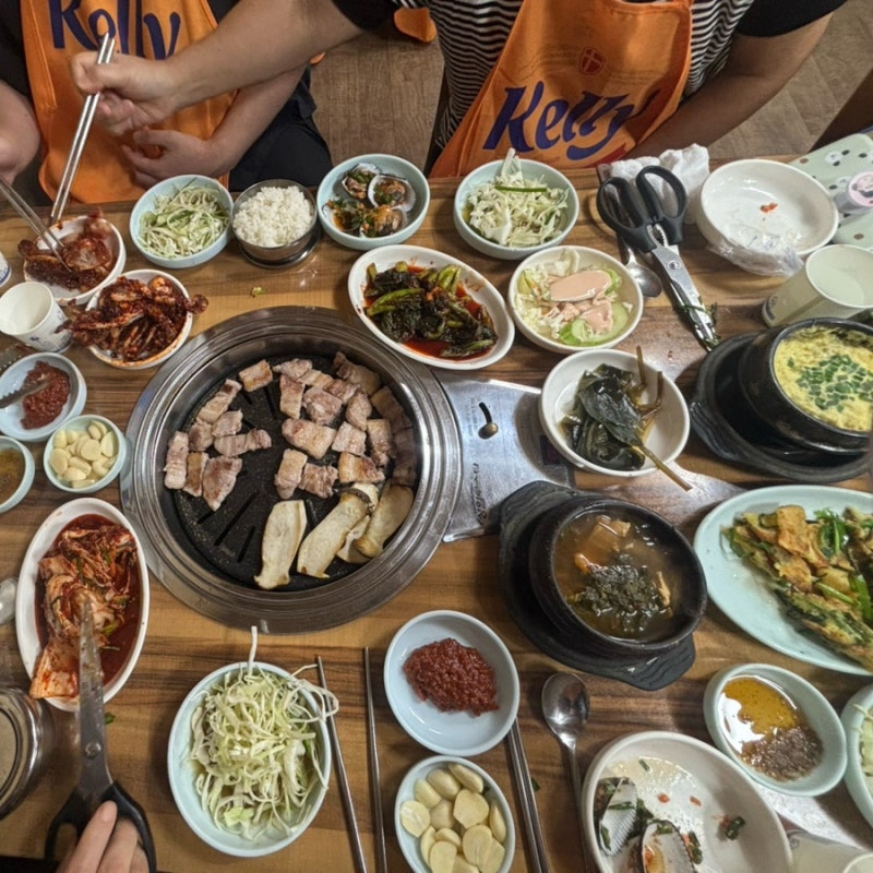 인천 석남동 고기집 태능숯불갈비 밑반찬이 어마어마한 맛집
