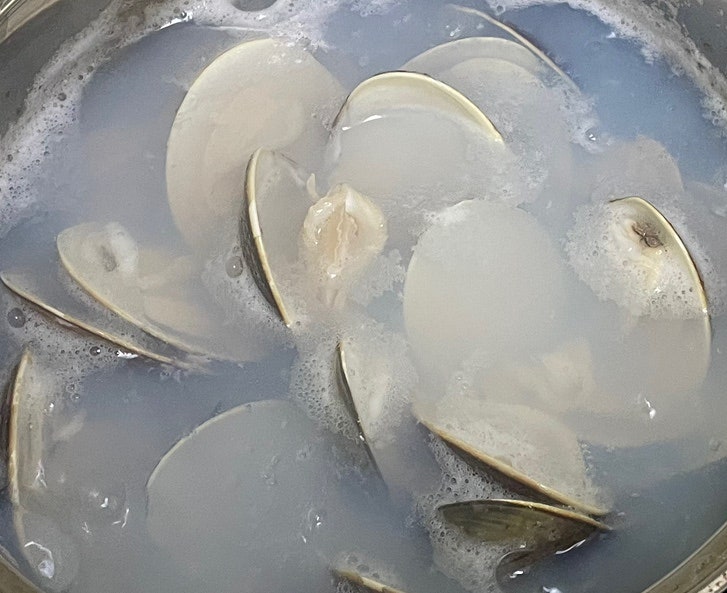 백합조개 해감 방법 & 백합라면 만들기(백합조개탕 레시피)