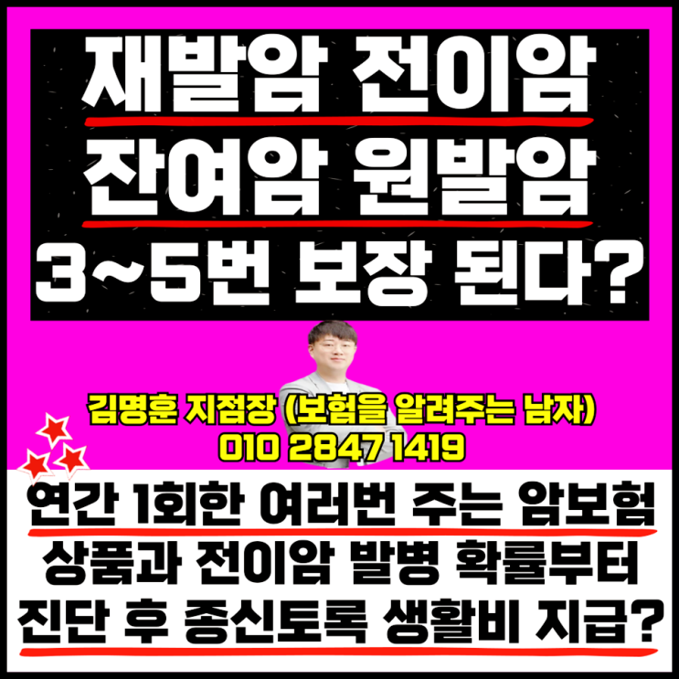  재발암 전이암 보험 준비 해야 하나요