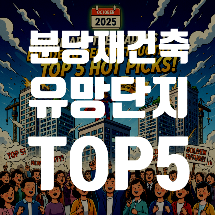  분당 재건축 대장주는 어디? 2025년 10월, 가장 뜨거운 유망 단지 TOP 5 전격 해부!