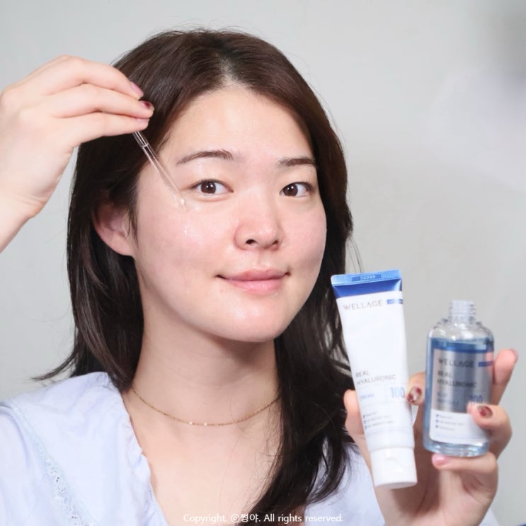  환절기 피부 속건조 해결 쫀쫀 화잘먹 올리브영 추천템 리얼히알루로닉블루 100 앰플 크림