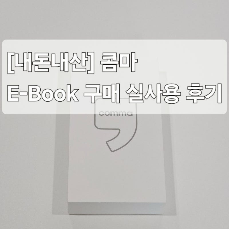 [내돈대산] 대연컴퍼니 콤마 이북리더기 구매 실사용 후기