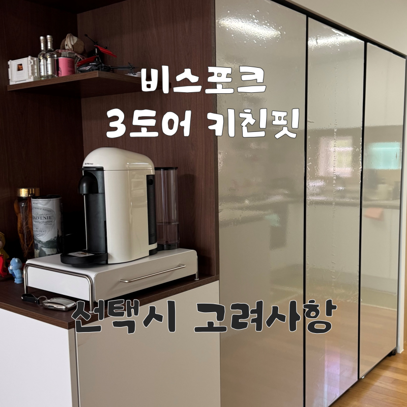 삼성 비스포크 냉장고 키친핏 3도어, 진짜 고민했던 부분