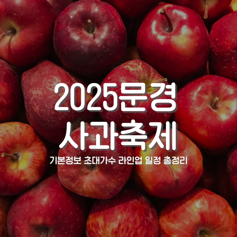 문경사과축제 2025 기본정보 초대가수 라인업 일정 총정리