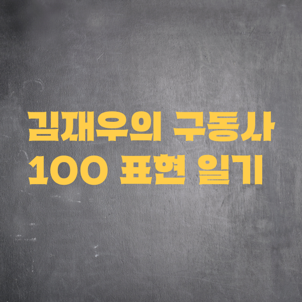 김재우의 구동사 100 표현 영어 일기