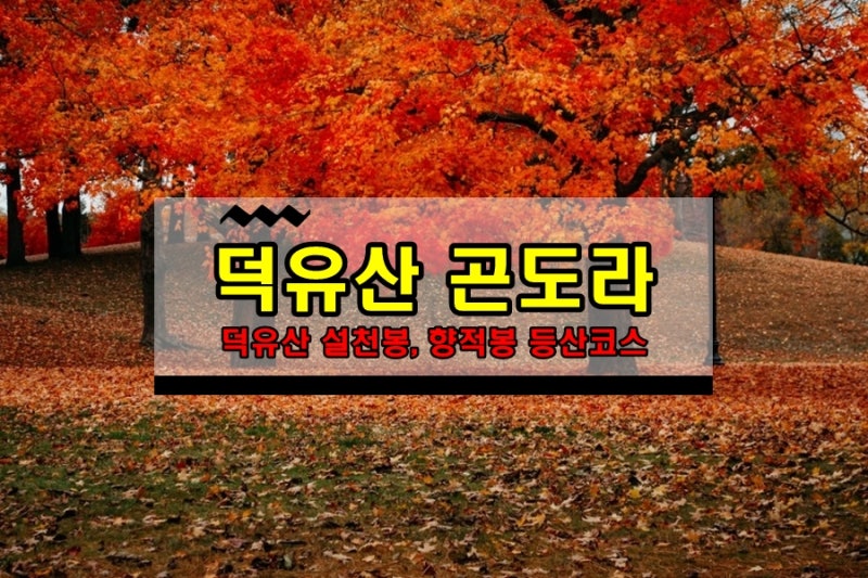 덕유산 설천봉 - 향적봉 최단 등산코스, 덕유산 곤도라 등산 코스시간 및 단풍 시기