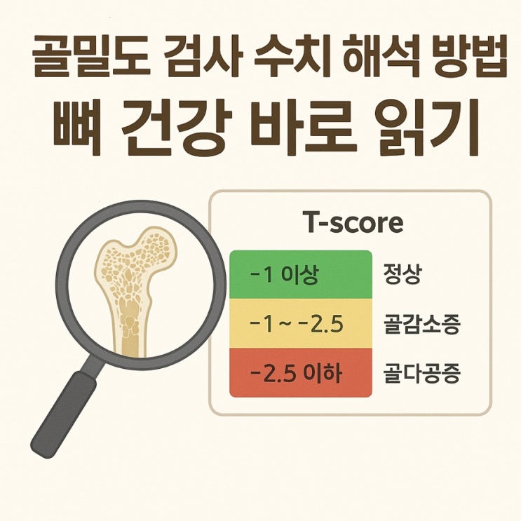  골밀도 검사 수치 해석 방법 — 뼈 건강 바로 읽기