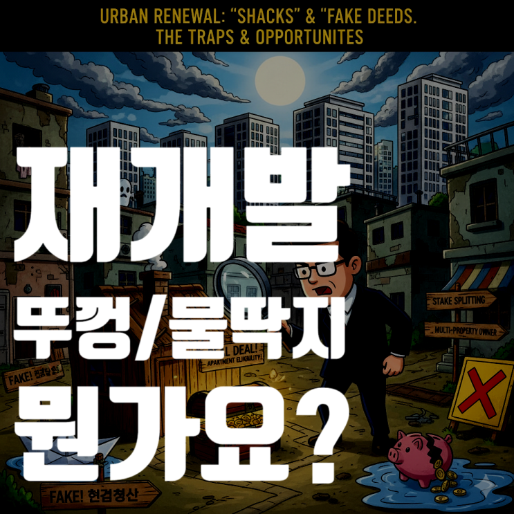  재개발 뚜껑과 물딱지, 모르면 100% 당합니다. (입주권 받는 조건, 7가지 함정 총정리)