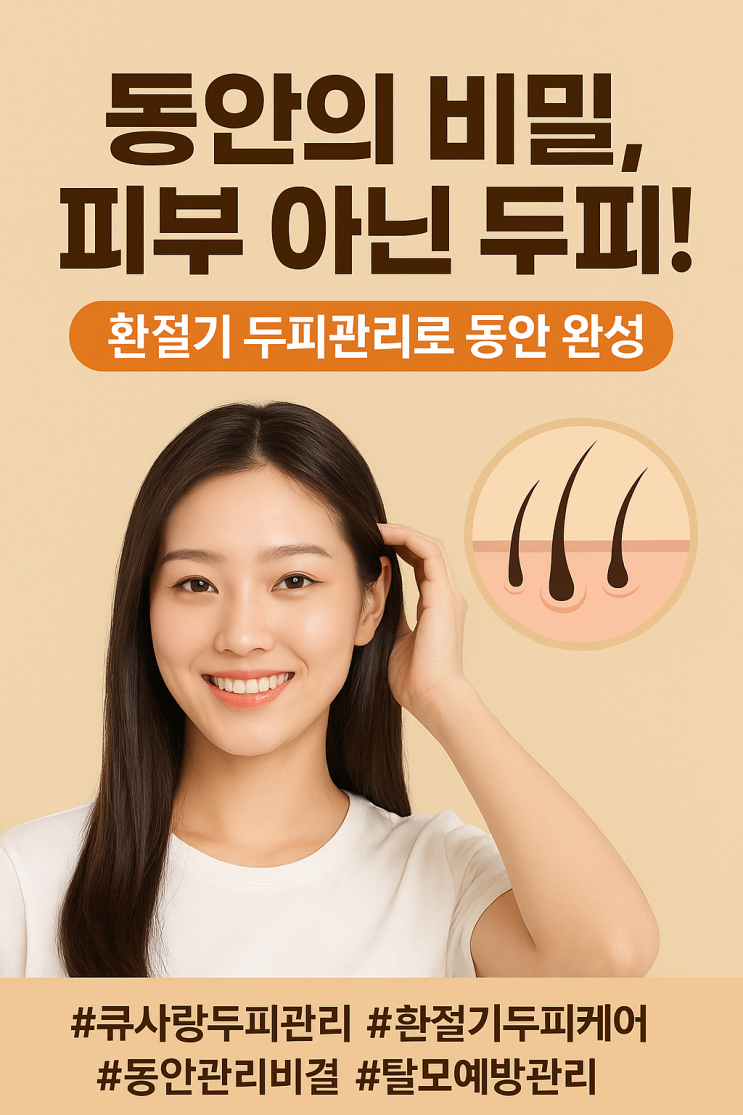  환절기 피부관리보다 큐사랑 두피관리로 동안 만드는 비결은?