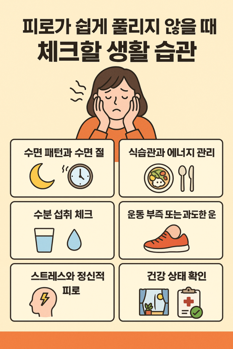  피로가 쉽게 풀리지 않을 때 반드시 살펴야 할 생활 습관