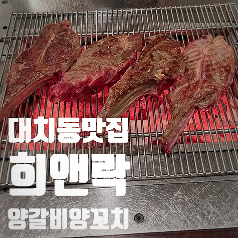  대치역 맛집 희앤락 프리미엄 양갈비 2인 세트  회식 모임 장소로 딱