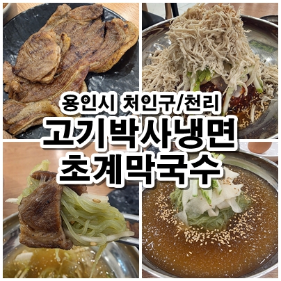  용인 처인구 이동읍 고기박사냉면 초계막국수 냉면과 숯불고기의 조합