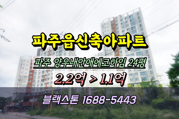  파주 연풍읍아파트 경매 양우내안애에코하임 24평