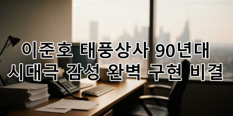 <b>이준호 태풍상사</b>: <b>90년대</b> 시대극 감성 완벽 재현 비결 심층... 