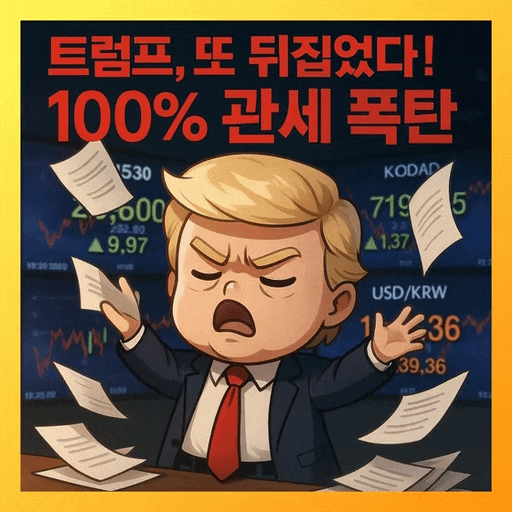  트럼프의 100% 관세 폭탄에 흔들린 세계, 한국 경제는 지금 어떤 신호를 보내고 있을까