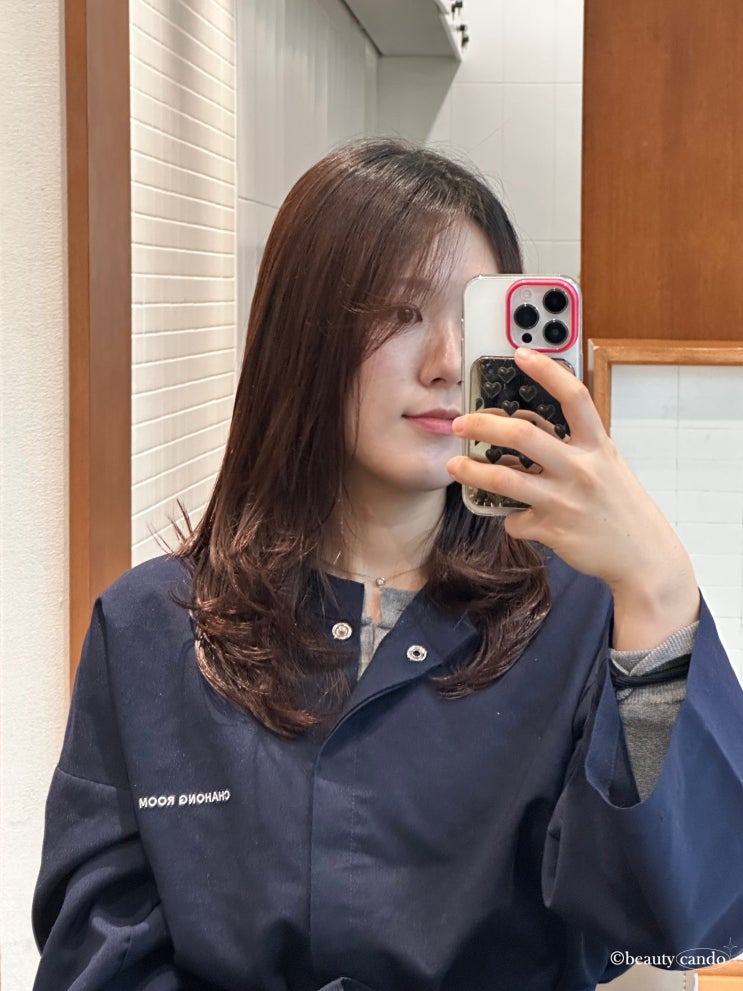  차홍룸 여의도점 중단발 레이어드 c컬펌 안지선 디자이너 후기 여의도 미용실 추천