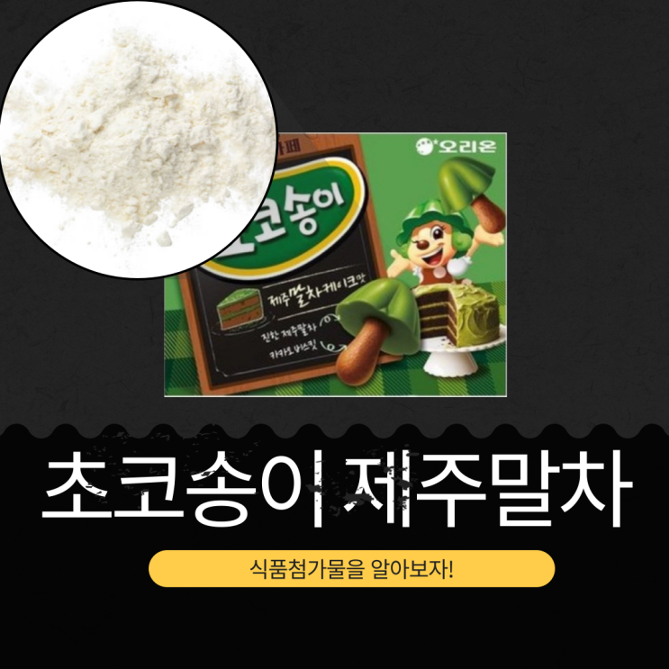  2025 오리온 한정판 말차 0.1%, 녹차분말 1.9% [초코송이 제주말차케이크맛] 식품첨가물 영양성분 리뷰