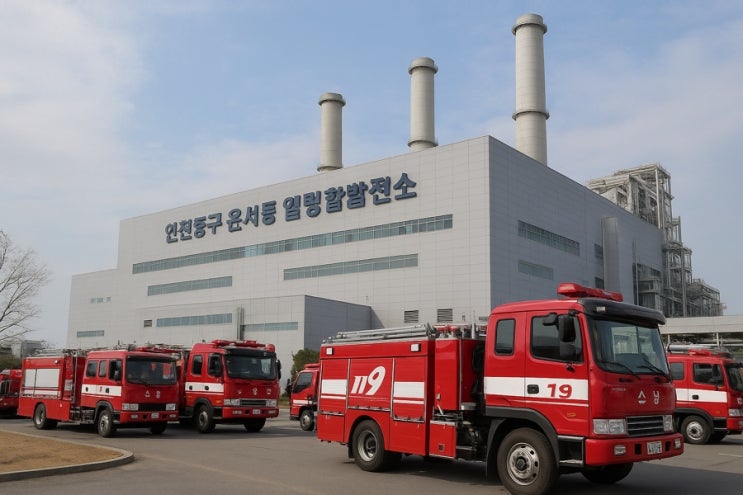  [화재 속보] 10월 11일  인천 열병합발전소 화재 속보: 배전실 작업 중 불, 작업자 2명 중경상!