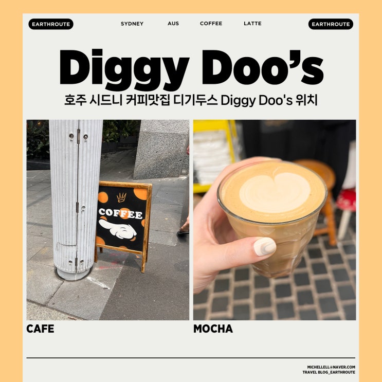  호주 시드니 커피맛집 디기두스 Diggy Doo's 위치