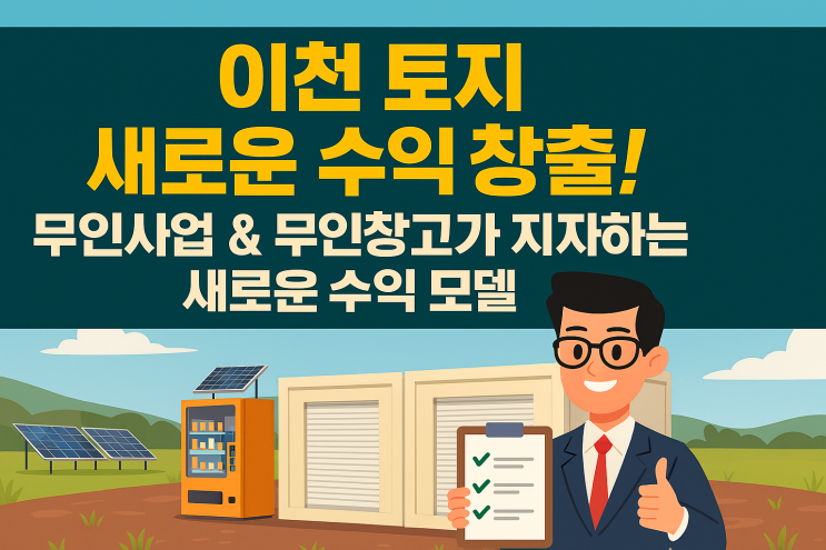  토지 이렇게 활용하기! 무인사업 & 무인창고 사업 분석 & 제안[이천토지]