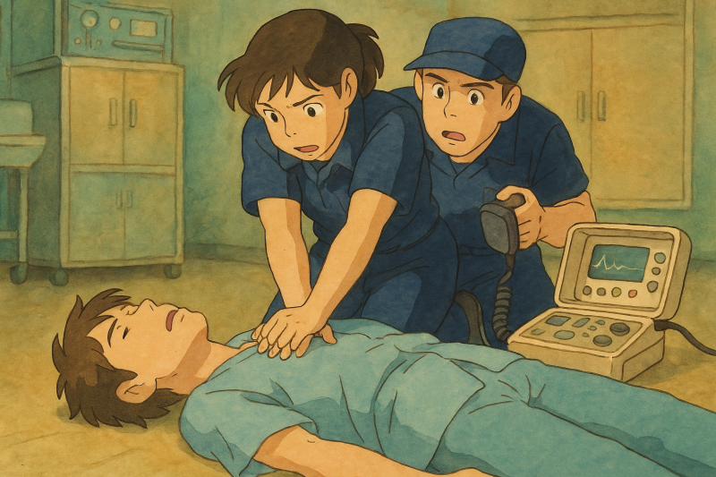 go into cardiac arrest｜심정지가 오다, 심장이 멎다