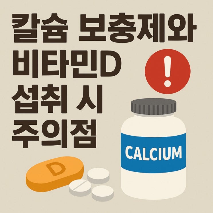  칼슘 보충제와 비타민 D 섭취 시 주의점 ️ 뼈 건강을 지키는 올바른 복용법 총정리
