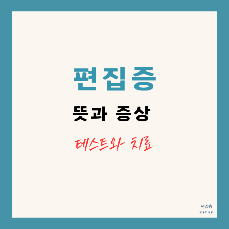 편집증 뜻과 증상 테스트 치료법 안내
