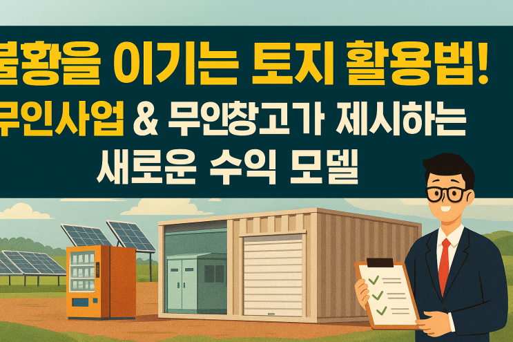  불황을 이기는 토지 활용법! 무인사업 & 무인창고가 제시하는 새로운 수익 모델