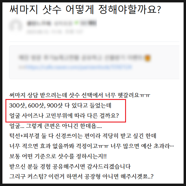  써마지flx 300샷 600샷 효과 부작용 차이