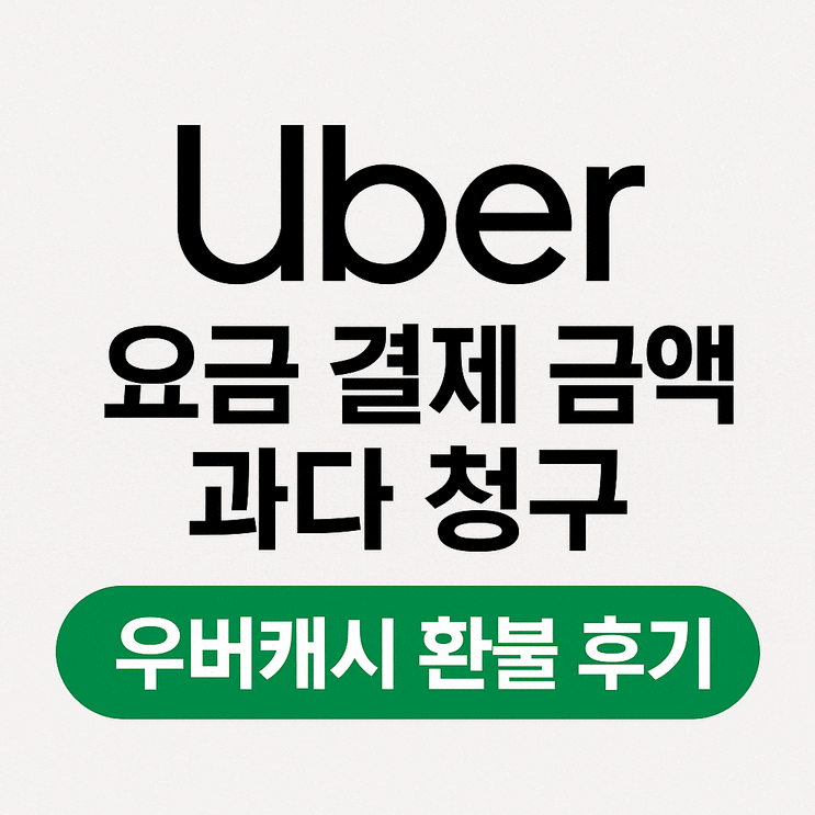  우버 결제 금액 과다 청구 고객센터 문의 우버캐시 환불 후기