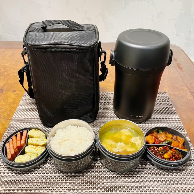 일체형보온도시락 텀스 대용량 보온도시락 세련된 직장인도시락