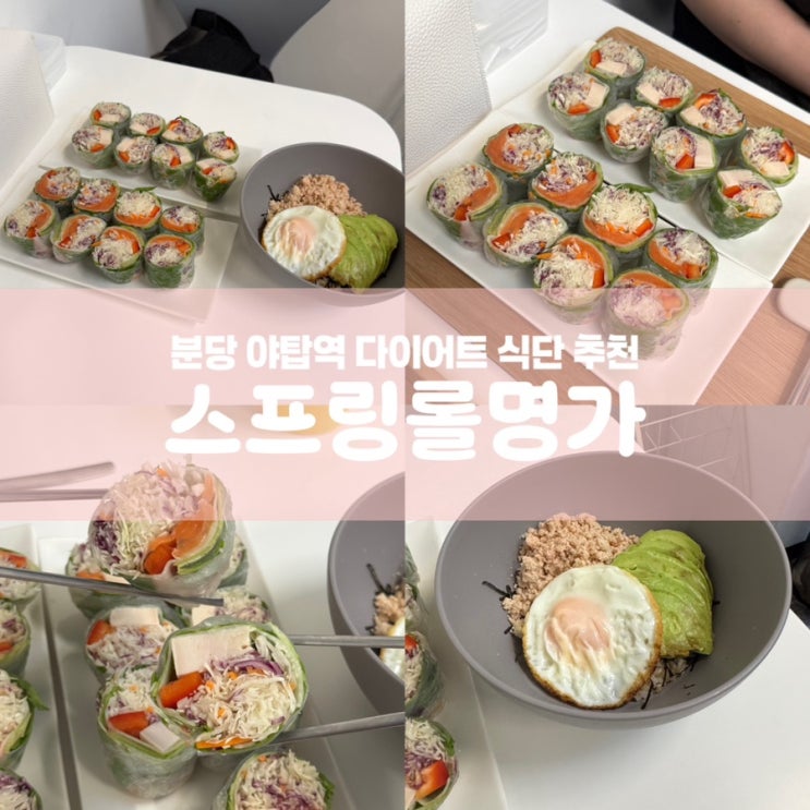  분당 야탑역 다이어트 맛집 스프링롤명가 건강식 추천