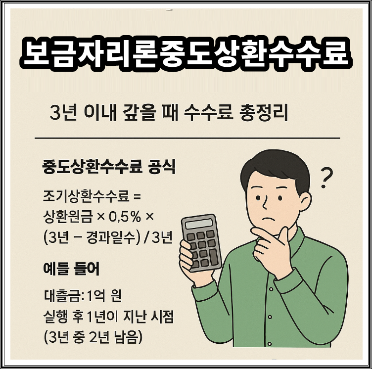 아낌e보금자리론 중도상환수수료 3년 이내 갚으면 얼마나 낼까?