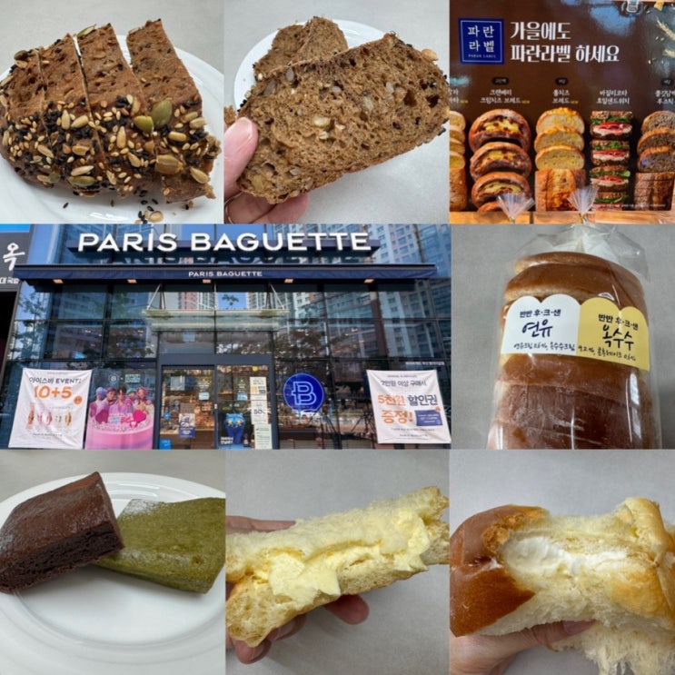  파리바게트 빵추천 신제품 쫀득 제주말차브라우니, 쫀득 카카오 브라우니, 반반 후크샌 연유와 옥수수, 파란라벨 멀티그레인 호밀빵 맛 후기 (+ 가격, 요기요 파리바게트할인정보 포함)