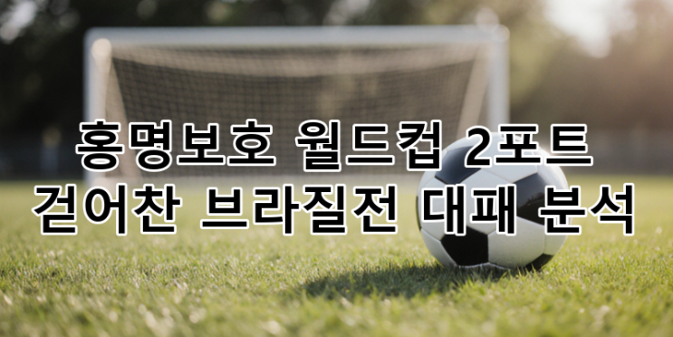 <b>홍명보호</b> 월드컵 2<b>포트</b> 진입 좌절 위기: 브라질전 대패 심층... 